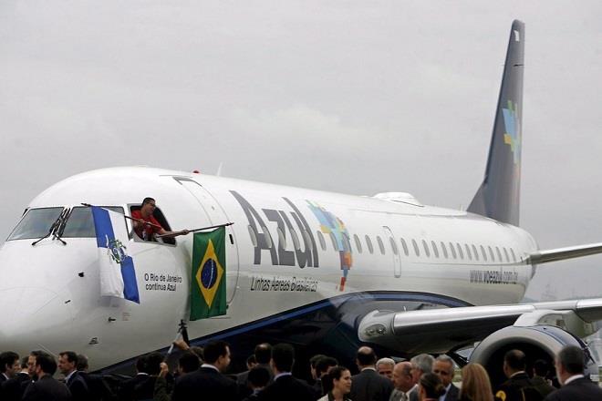 Baptizing ceremony of the first AZUL plane
