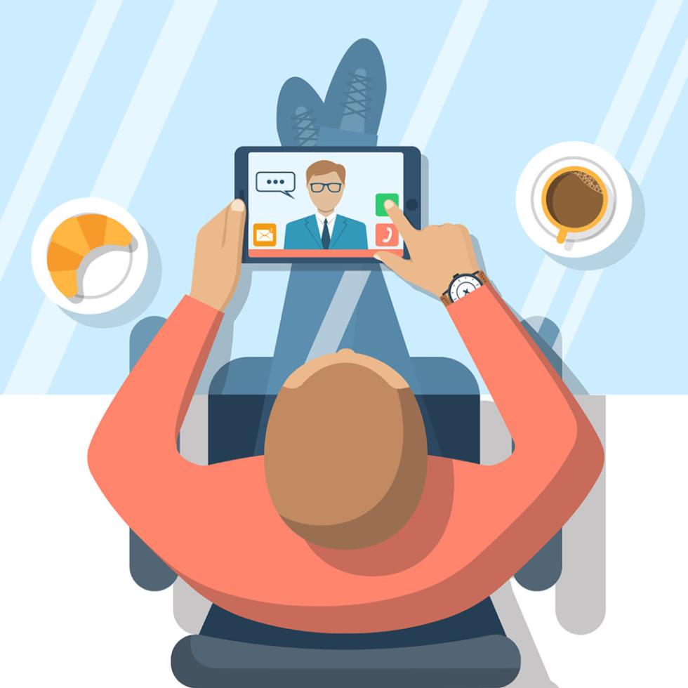 Video chat concept.