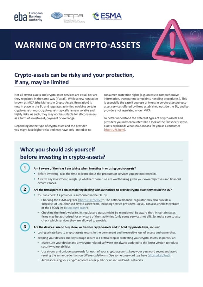 5290787109386052 Updated Joint ESAs revised warning on crypto-assets EN-1